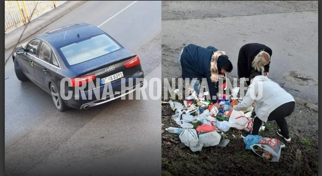 IZ SKUPOCJENOG AUDIJA IZBACILI SMEĆE U BIH: PROLAZNICI IH NATJERALI DA GA POKUPE! (VIDEO)