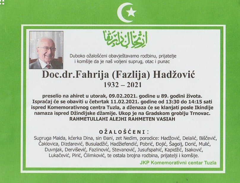doc.dr. fahrija hadžović