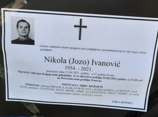 preminuo nikola ivanović