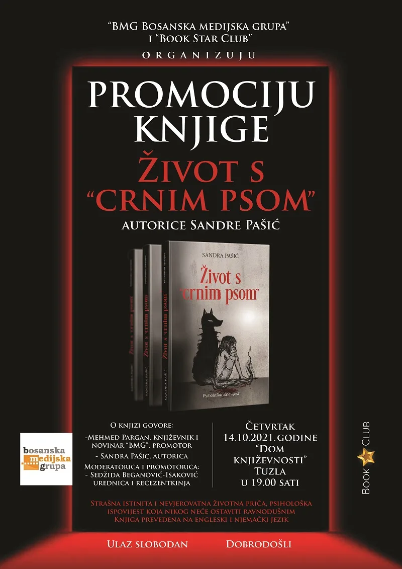 Promocija knjige ‘Život s crnim psom’ u Domu književnosti Tuzla