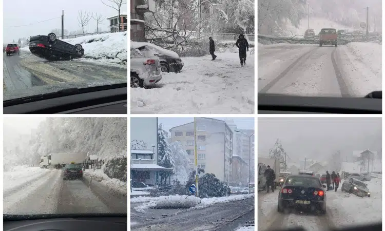 Zbog snijega problemi u snadbijevanju električnom energijom i u saobraćaju u TK