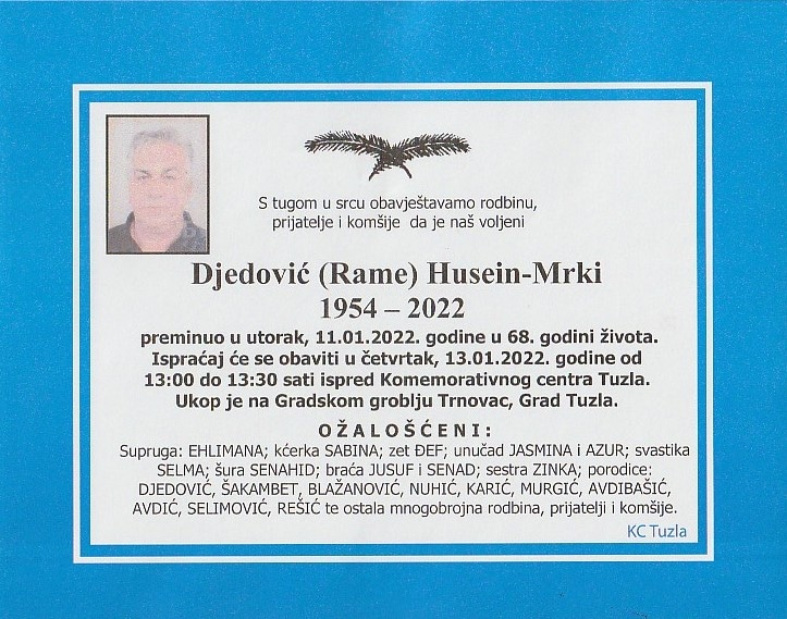Preminuo je Husein Djedović Mrki