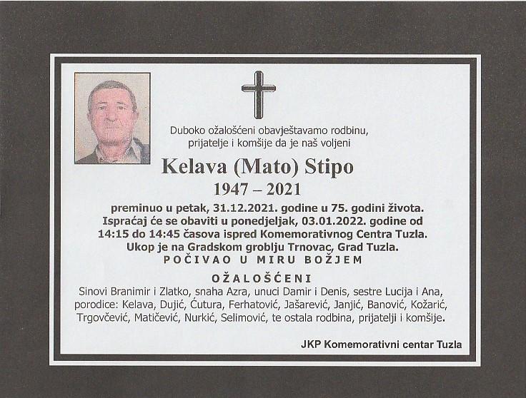Preminuo je Stipo Kelava