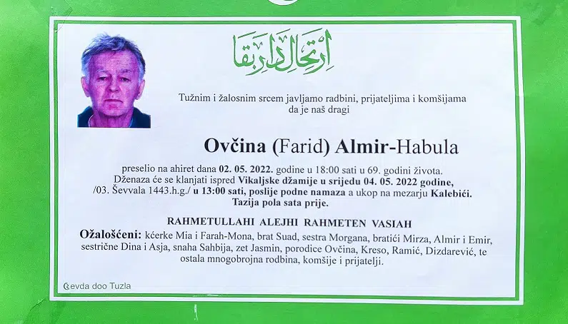 Preminuo je Almir Ovčina Habula
