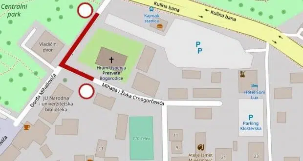 Najavljena izmjena režima saobraćaja u ulici kod Pravoslavne crkve u Tuzli