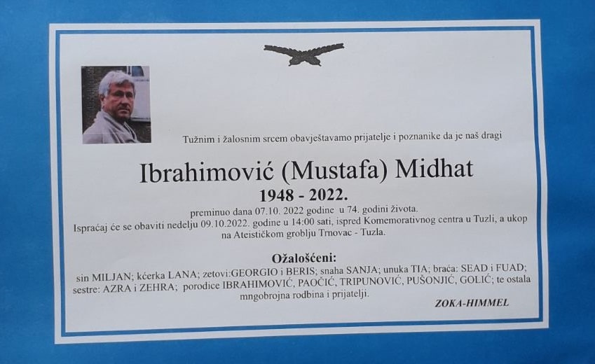 preminuo je midhat ibrahimović