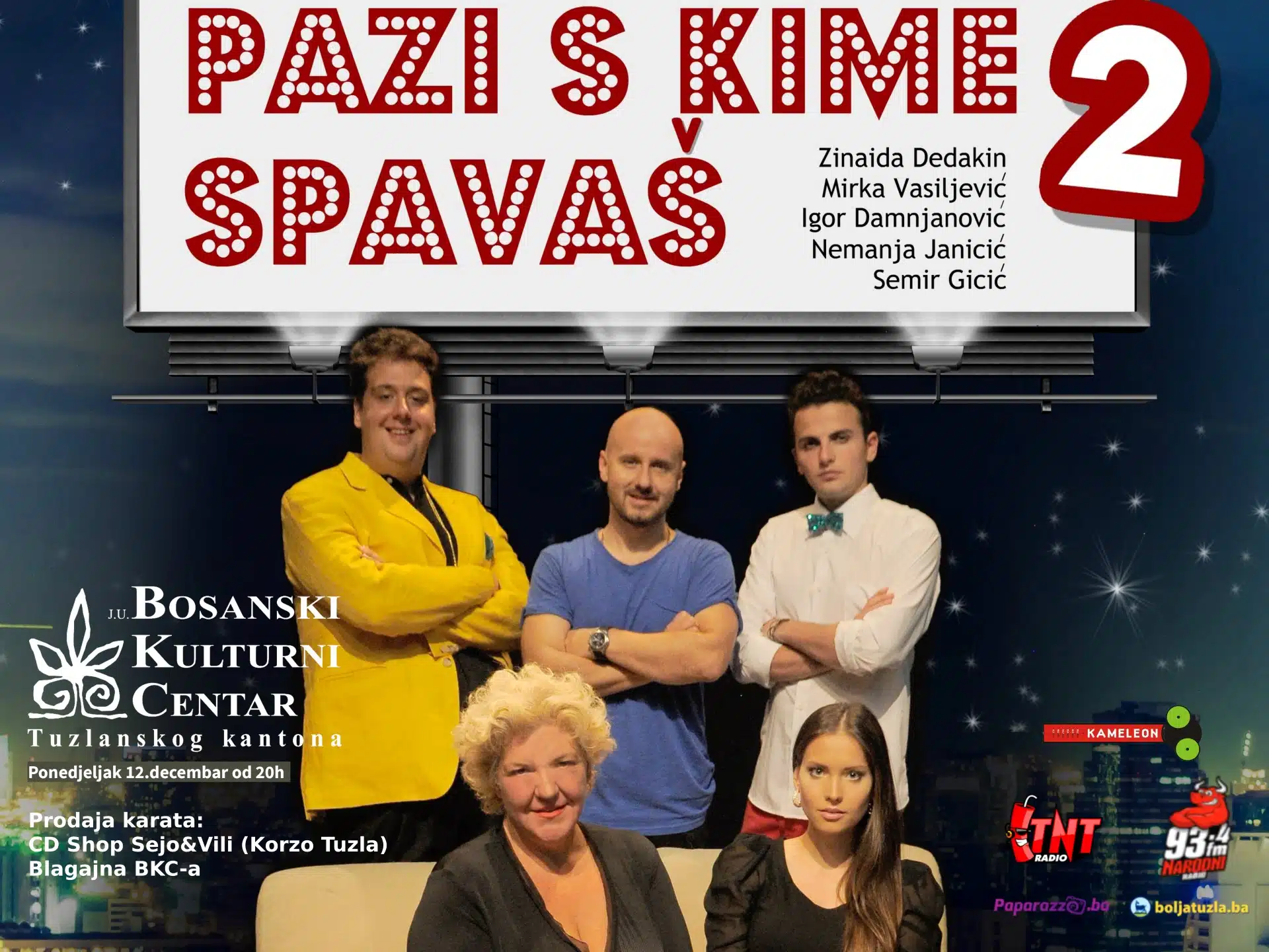 URNEBESNA KOMEDIJA “Pazi s kime spavaš 2” – 12. decembra u BKC-u Tuzla