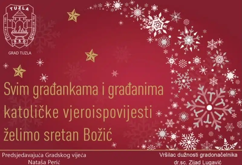 Božićna čestitka Zijada Lugavića i Nataše Perić
