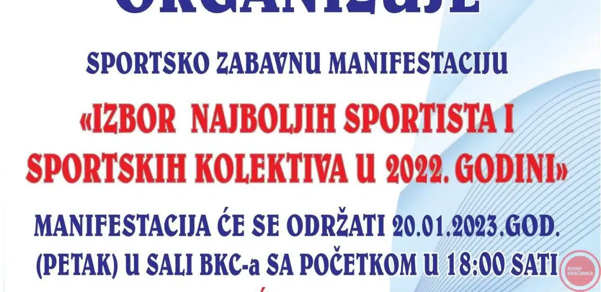 Danas izbor najboljih sportista i sportskih kolektiva – .