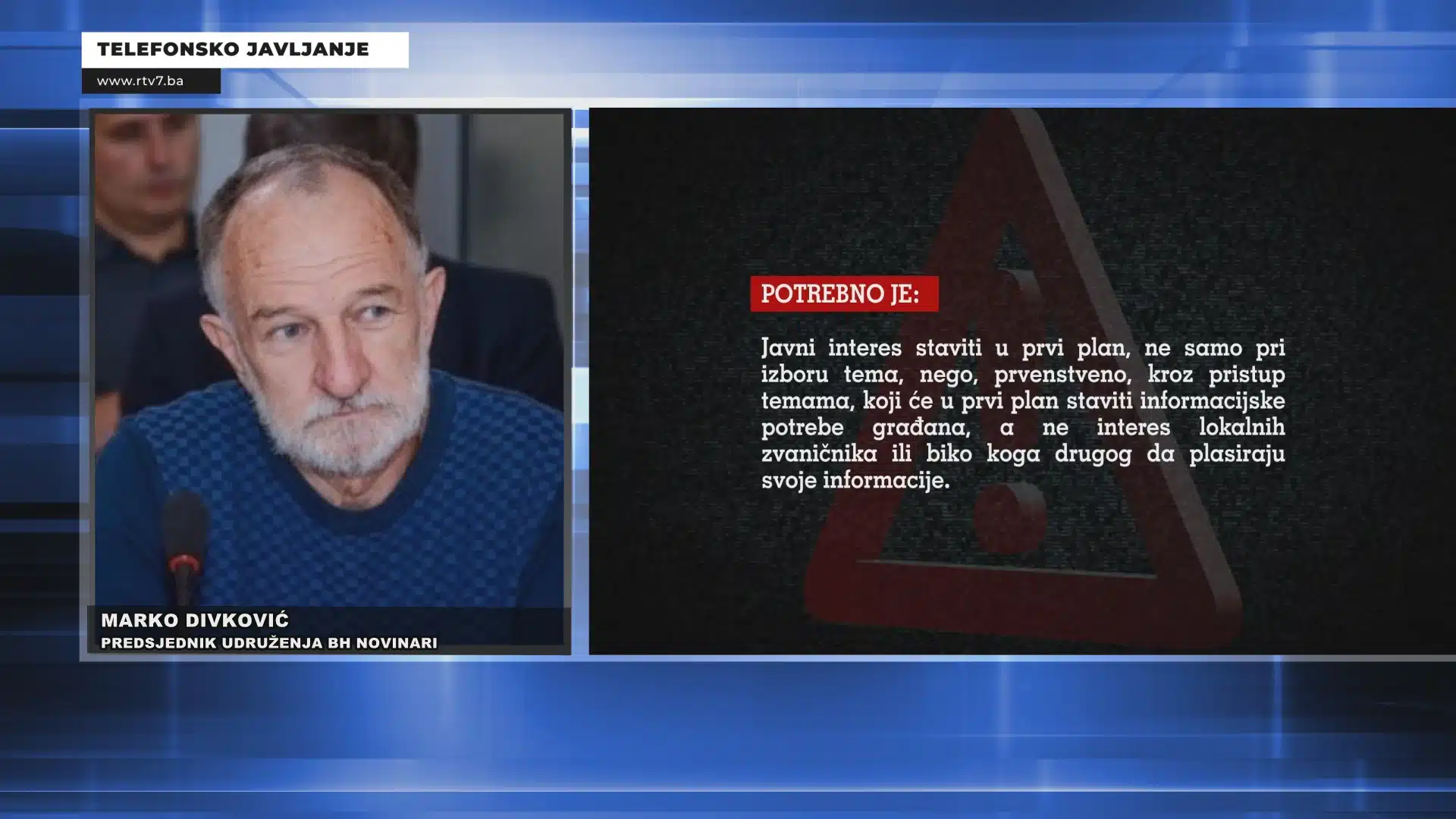 (Video) Divković: Novinari u BiH izloženi različitim oblicima pritisaka, najčešće “slap” tužbe | .