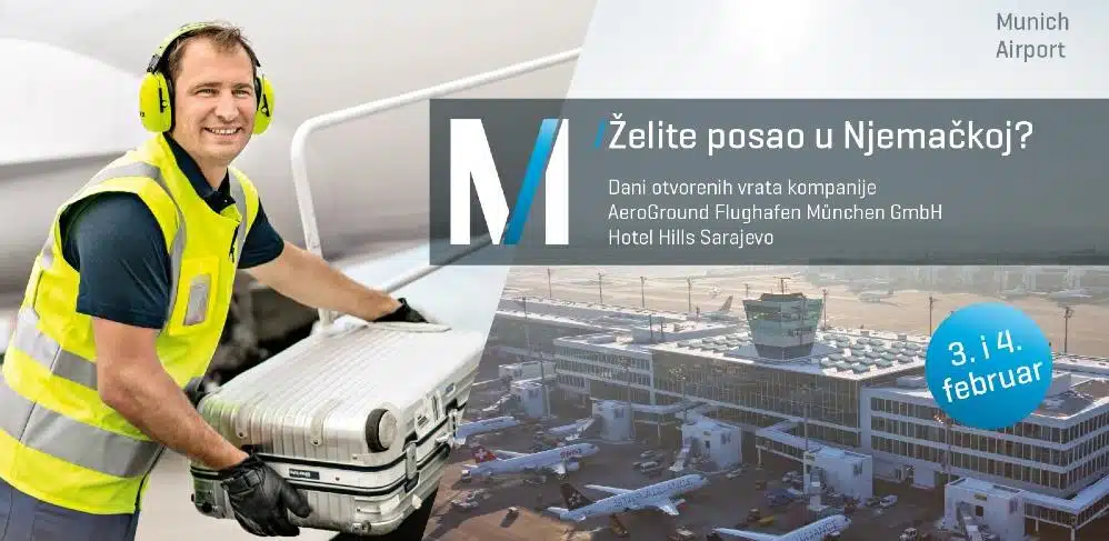 Želite posao u Njemačkoj: Minhenski aerodrom traži 20 radnika iz BiH