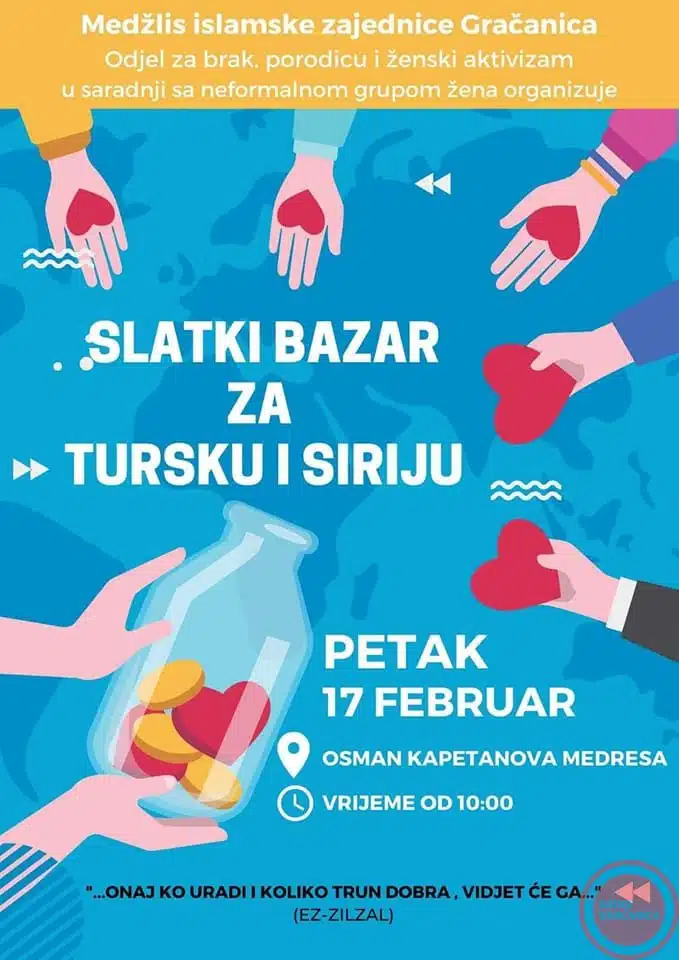 U petak “Slatki bazar za Tursku i Siriju” – Radio Gračanica