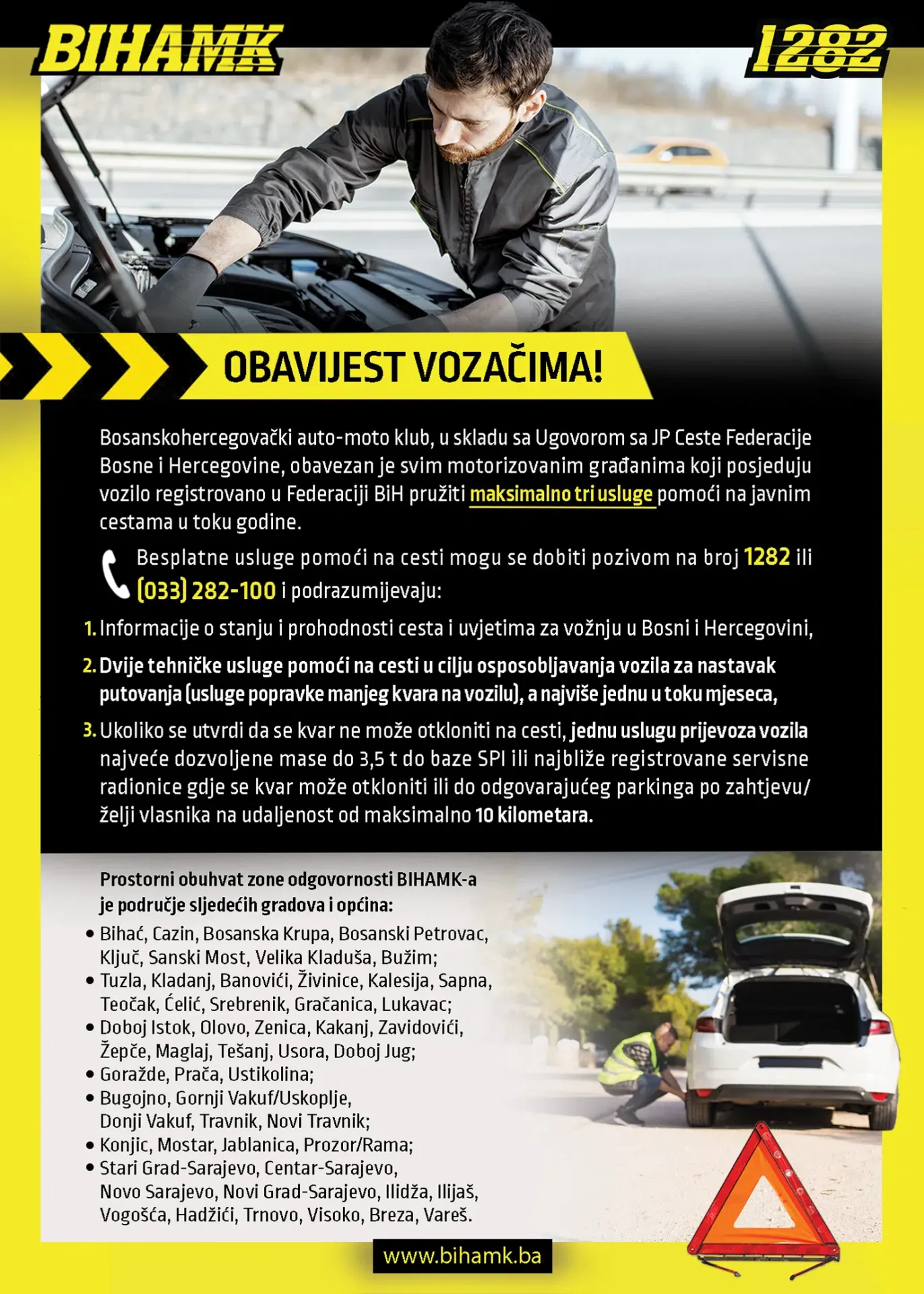 BIHAMK : OBAVIJEST VOZAČIMA!  – Srebrenik.NETwork