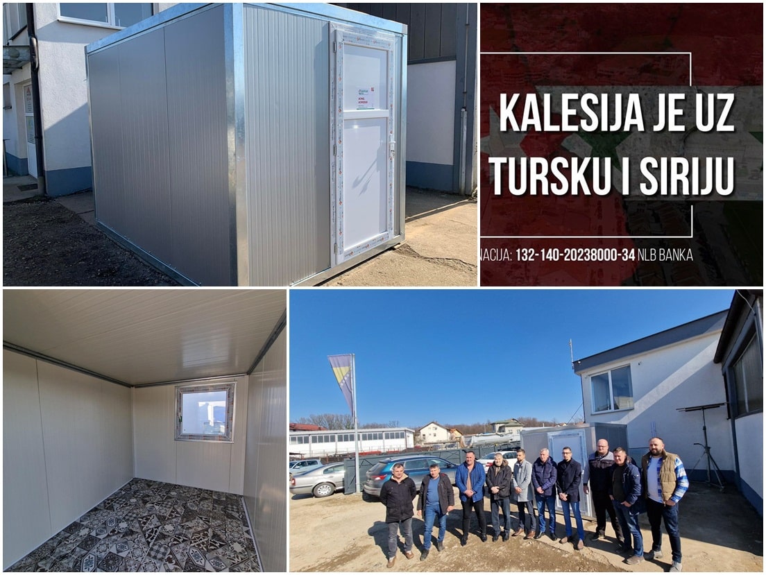 foto&video/ u kalesiji završen prvi montažni stambeni kontejner za građane turske koji su u potrebi