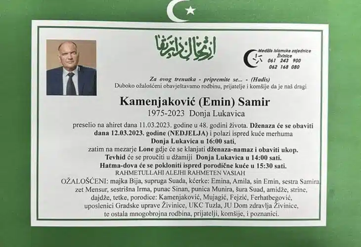 Povodom smrti gradonačelnika: U Živinicama proglašena trodnevna žalost |