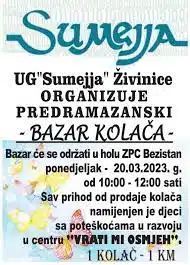 UG Sumejja Živinice: 20.marta ˝Predramazanski bazar kolača˝