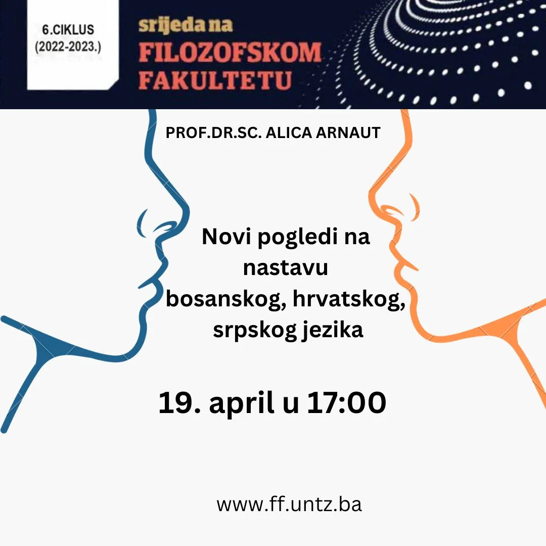 Nastavljen šesti ciklus otvorenih predavanja pod nazivom “Srijeda na Filozofskom fakultetu”