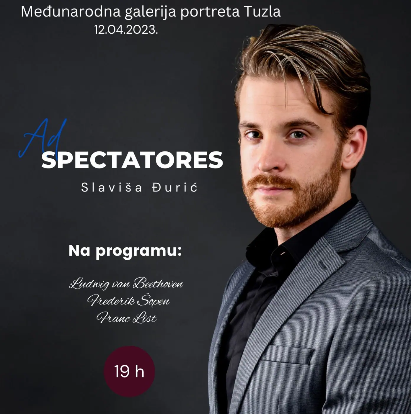 Večeras u Tuzli koncert pijaniste Slaviše Đurića