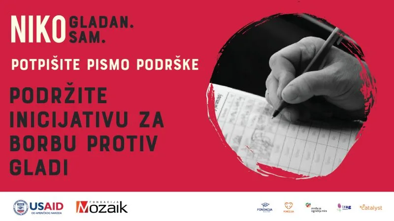 „Niko gladan. Niko sam“: Podržite inicijativu za borbu protiv gladi