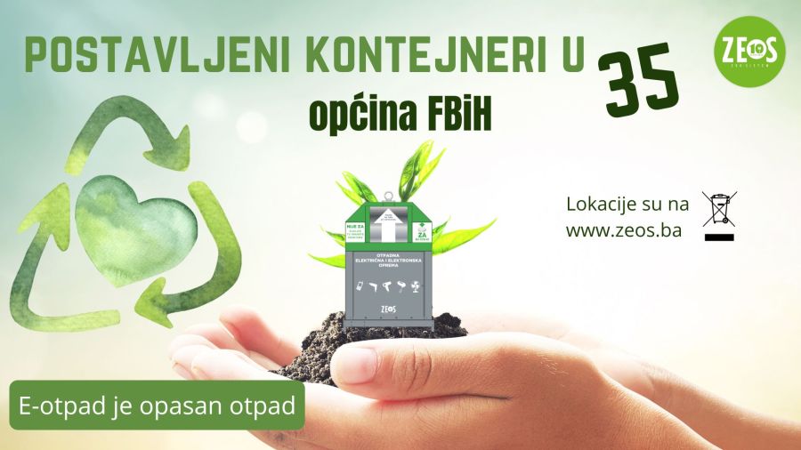ekološka održivost:postavljeni kontejneri za e-otpad u 35 općina fbih