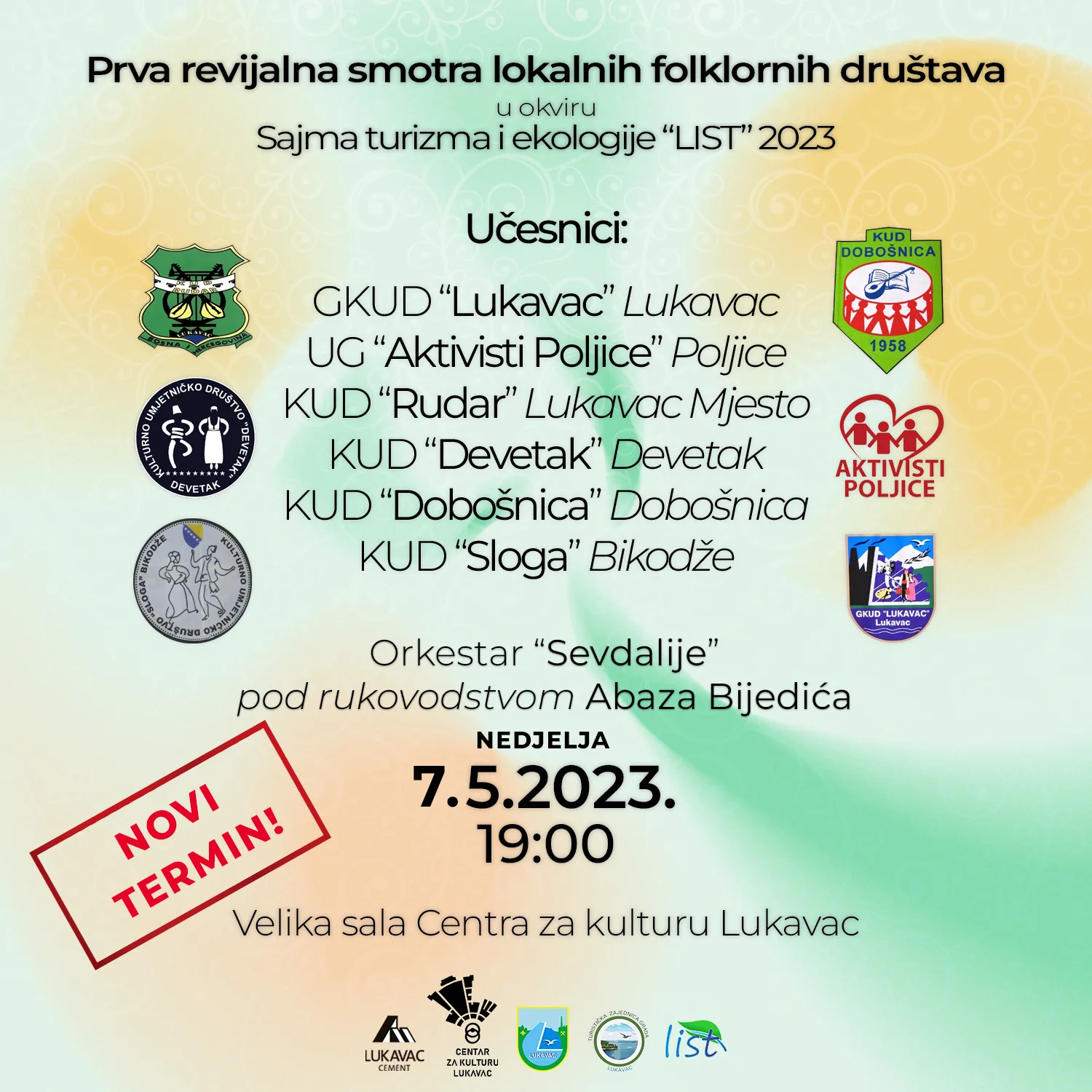 Novi termin Revijalne smotre lokalnih folklornih društava u organizaciji Centra za kulturu Lukavac |