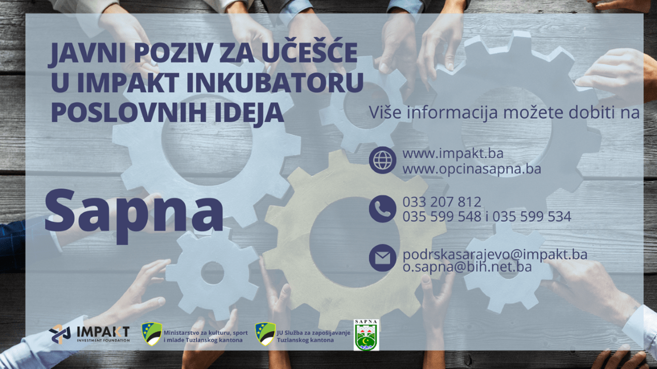 Otvoren Javni poziv za učešće u IMPAKT inkubatoru poslovnih ideja