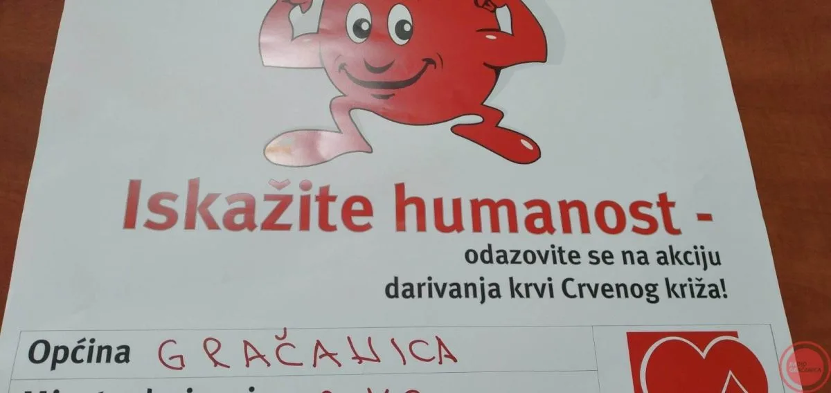 U utorak akcija darivanja krvi u Gračanici –