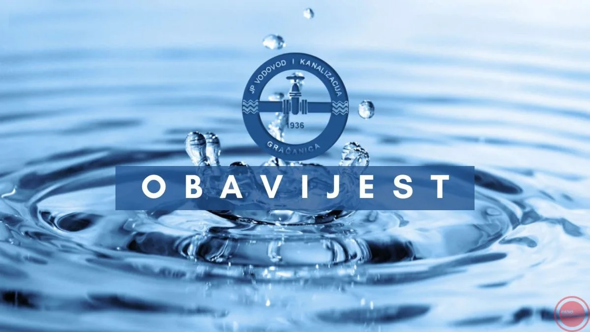 Obavijest- JP ”Vodovod i kanalizacija” doo –