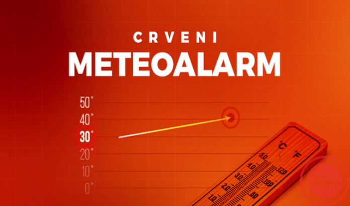 Izdato crveno upozorenje do 19. jula zbog ekstremno visokih temperatura zraka –