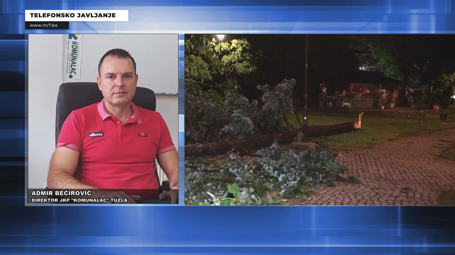 (VIDEO) Bećirović: Radnici “Komunalca” od sinoć rade na otklanjanju šteta od oluje
