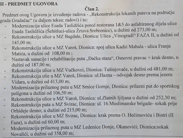 Potpisan Ugovor o rekonstrukciji 29 lokalnih puteva na području grada Gradačca