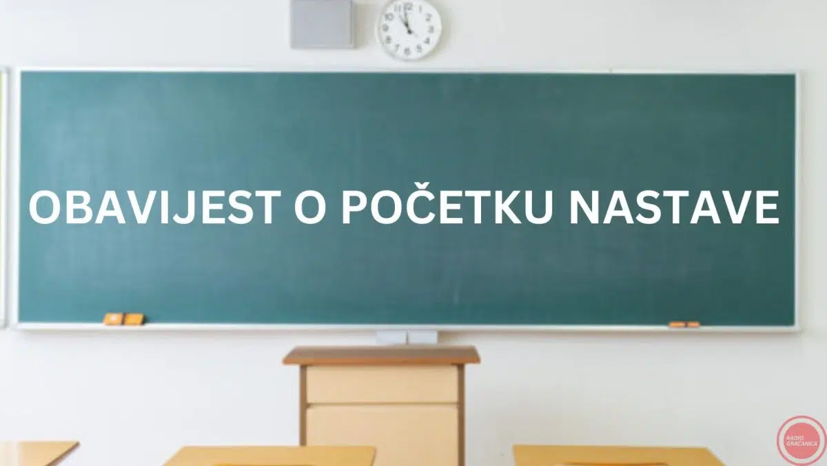 Obavijest o početku nastave u I polugodištu školske 2023/2024. godine –