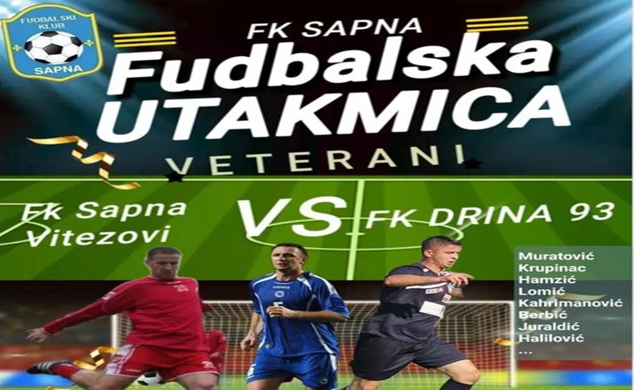 Naredne srijede fudbalski spektakl u Sapni