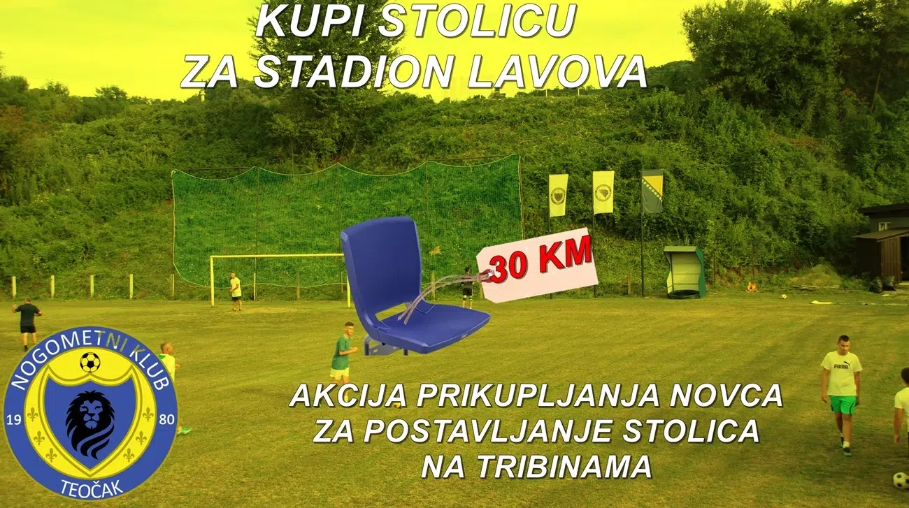 NK “Teočak” pokrenuo akciju kupovine stolica za tribine stadiona u Mumbašićima
