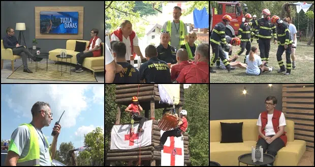 (Video) Vježbe u okviru Međunarodne ljetne škole pokazale spremnost Službe zaštite i spašavanja Crvenog križa Grada Tuzle za  vanredne situacije