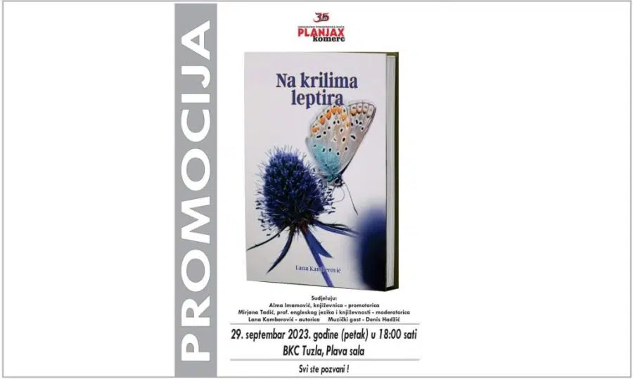 U petak u BKC-u u Tuzli promocija knjige ”Na krilima leptira” Lane Kamberović