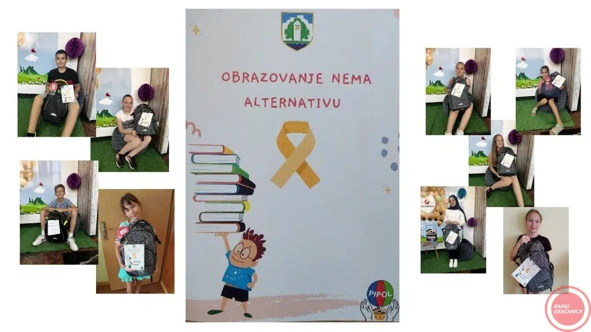Školske torbe i pribor za djecu izliječenu od raka sa područja Grada  –
