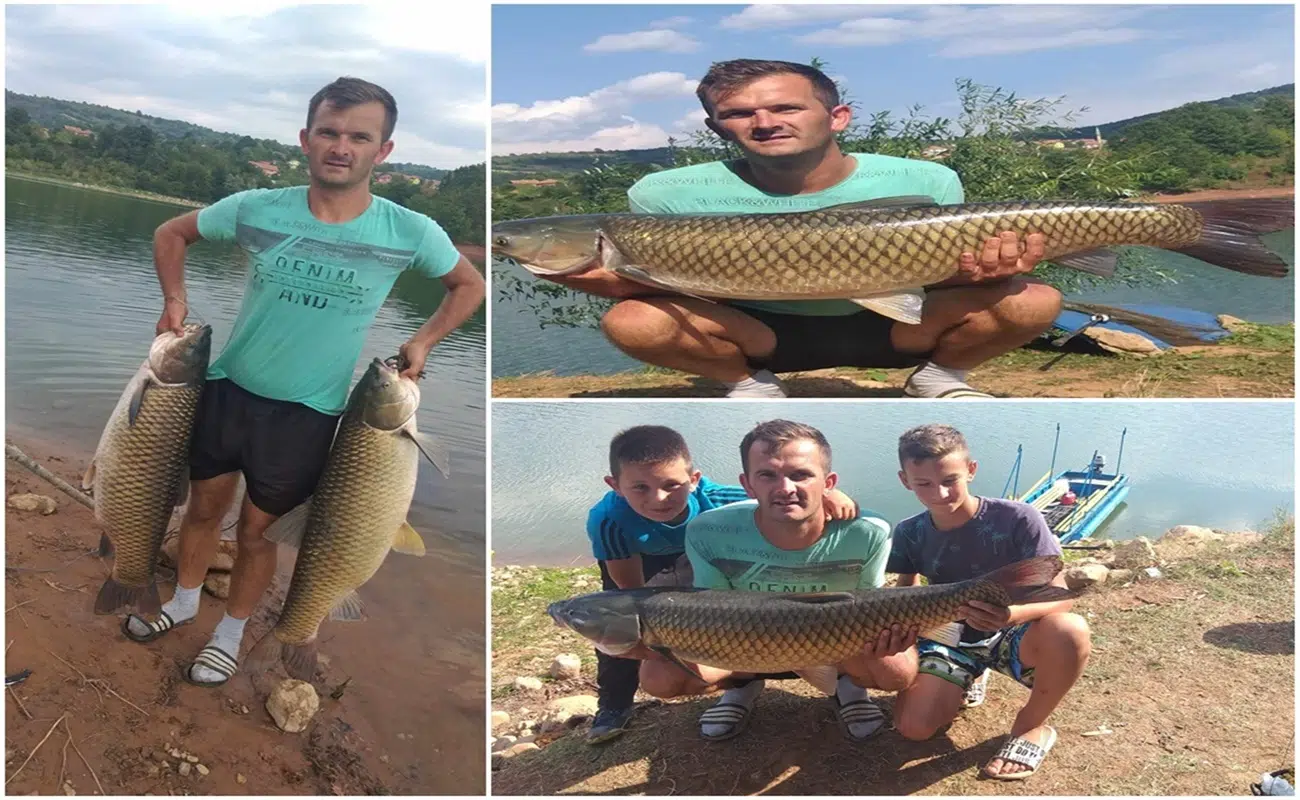 Aidin Hasanović na Sniježničkom jezeru upecao dva amura od po 18 kg (FOTO)