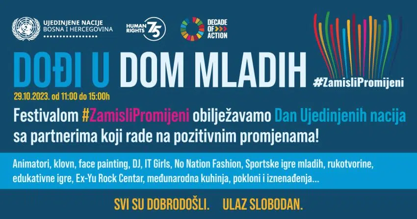 Treći Festival #ZamisliPromijeni za mir, dostojanstvo i jednakost za sve