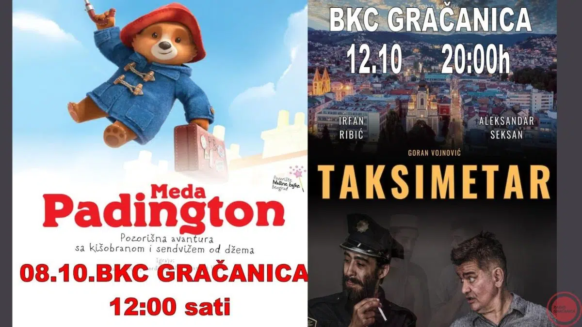 Najava predstava „Meda Paddington“ i „Taksimetar“ –