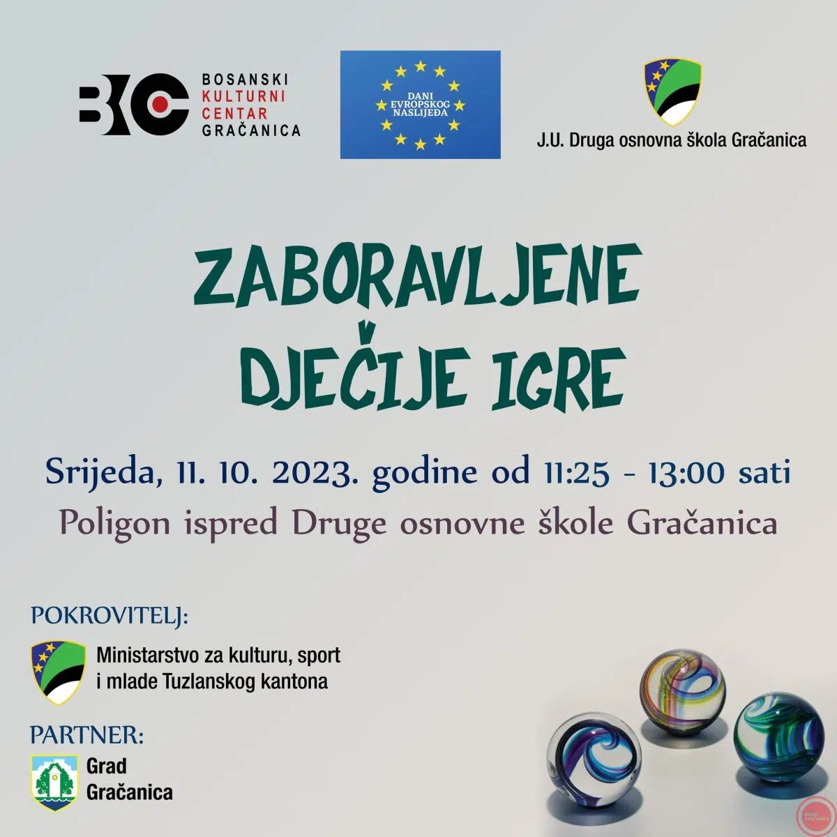 U srijedu ”Zaboravljene dječije igre”u Gračanici –