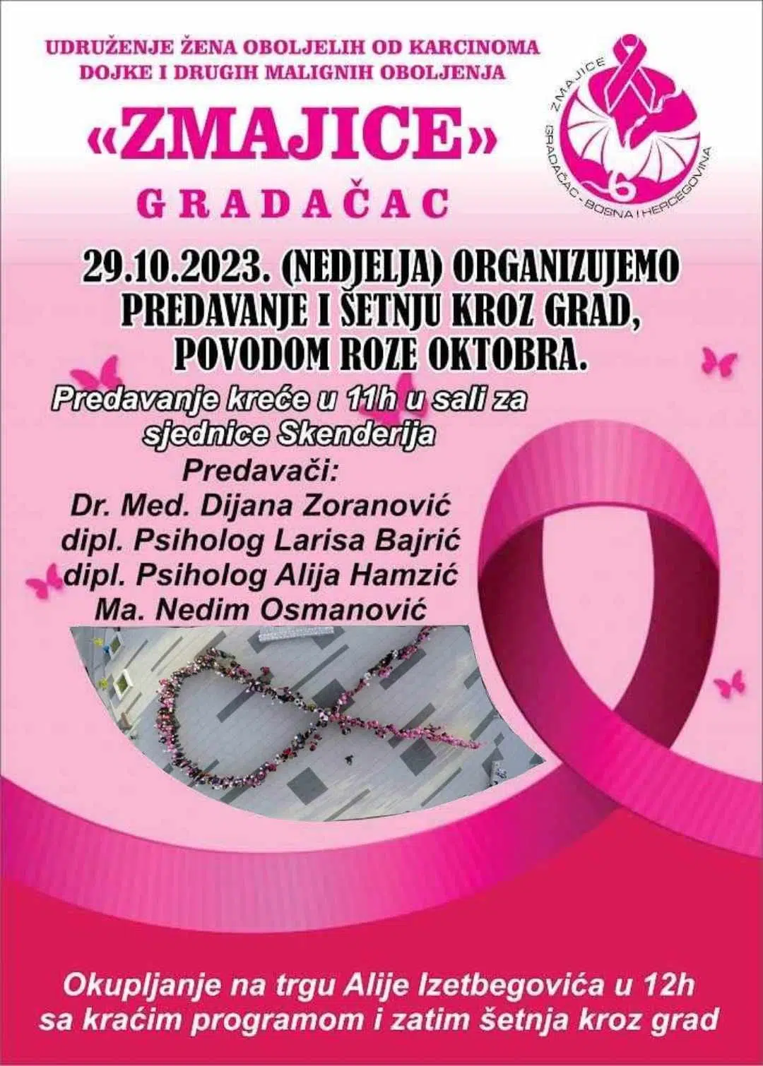 Udruženje “Zmajice” danas obilježava “Roze oktobar”