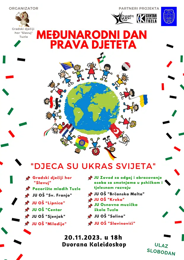 Međunarodni dan prava djeteta: „Djeca su ukras svijeta“ u ponedjeljak u Tuzli