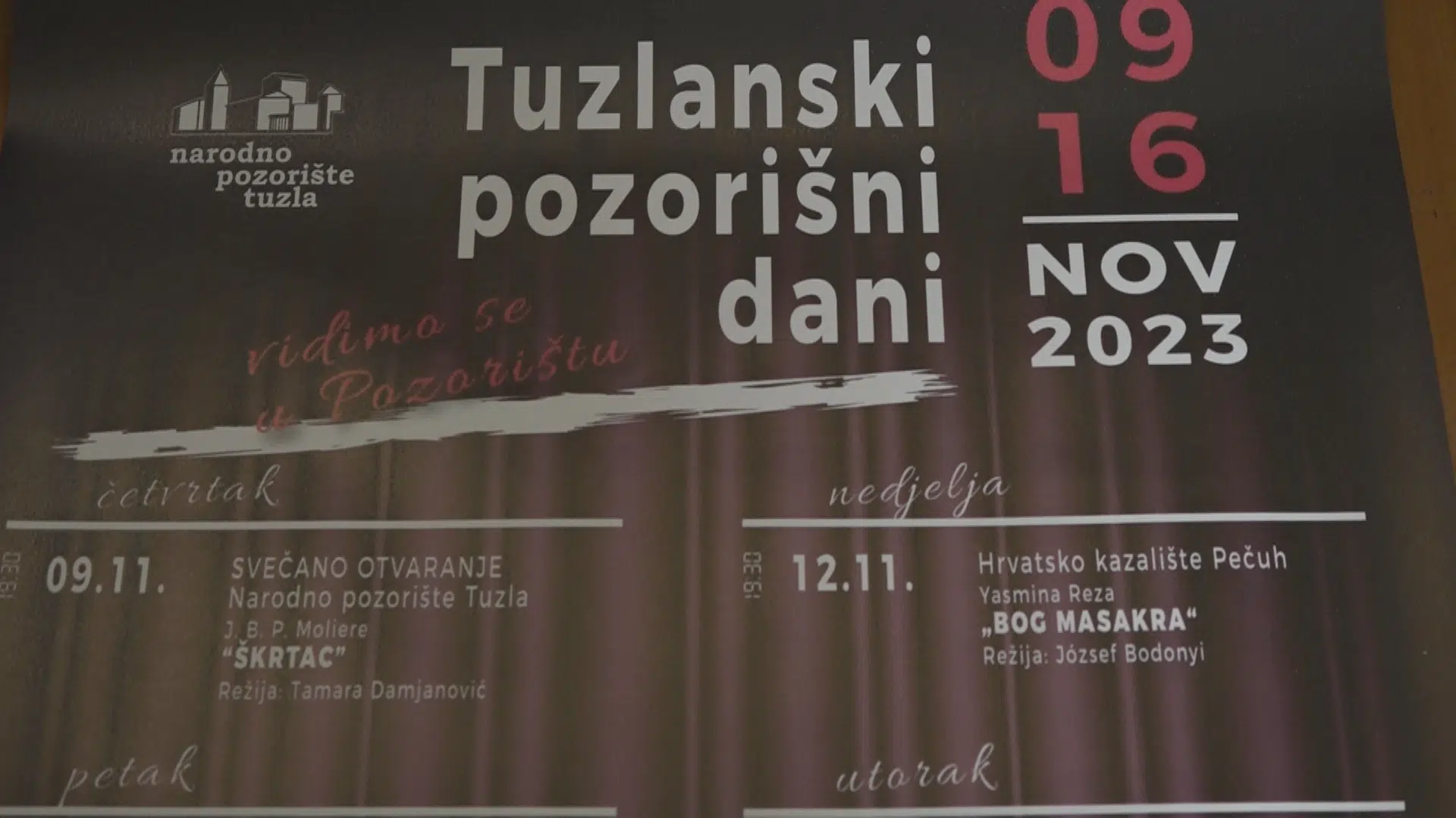 (Video) U Narodnom pozorištu Tuzla u četvrtak počinje revija 29. “Tuzlanski pozorišni dan”