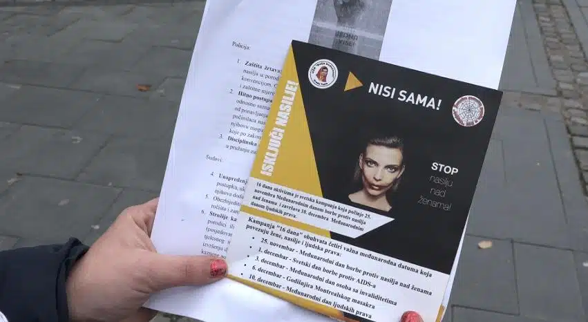 (VIDEO) Udruženje “Bolja budućnost” obilježilo Međunarodni dan borbe protiv nasilja nad ženama