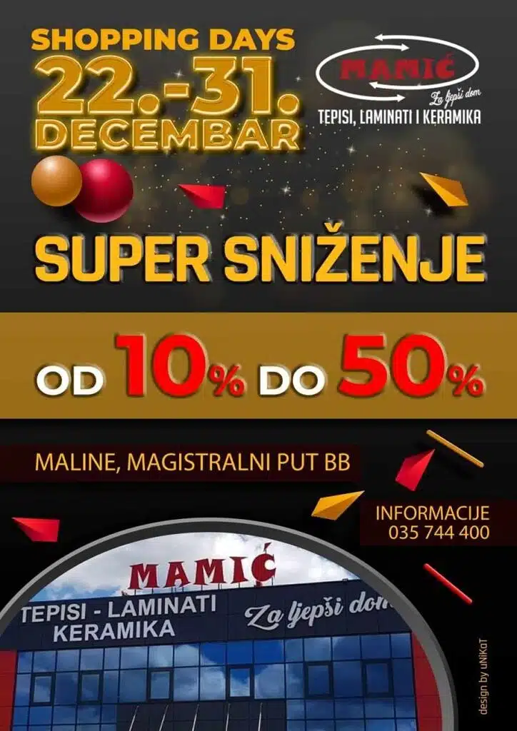 Super sniženja u “Mamić”tepisi, laminati i keramika
