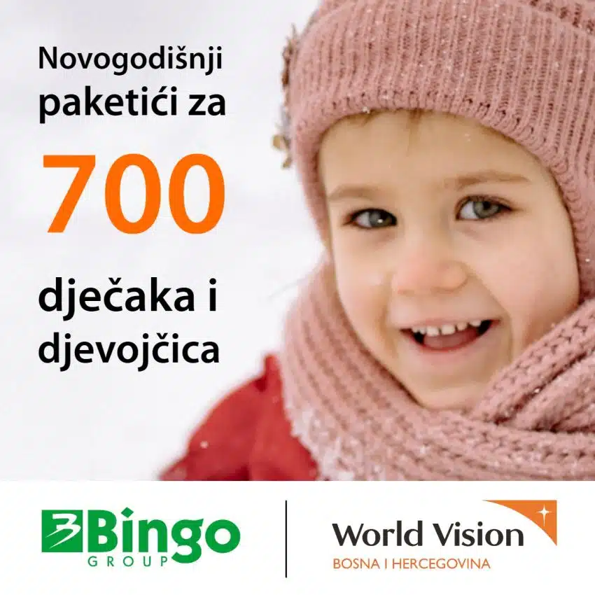 Poklonimo radost zajedno: Bingo i World Vision daruju paketiće djece