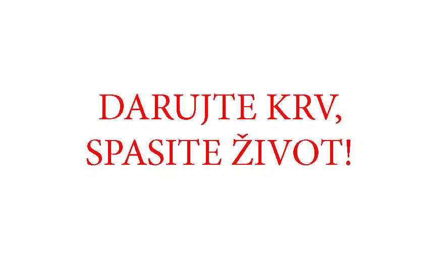 U četvrtak akcija dobrovoljnog darivanja krvi