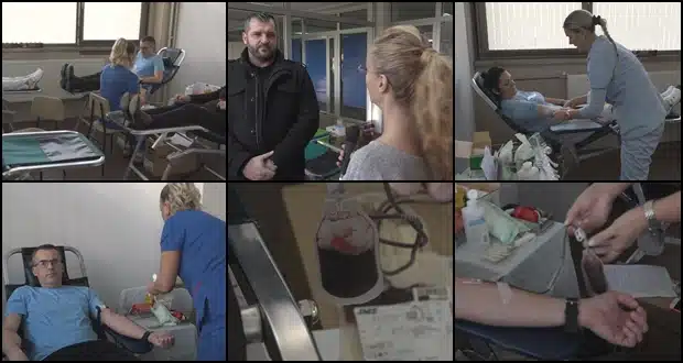 (VIDEO) Uposlenici JZNU Dom zdravlja Tuzla odazvali se akciji dobrovoljnog darivanja krvi