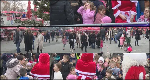 (Video) Zima u Tuzli: Najmlađi okupirali Trg slobode, sutra Dječija Nova godina od 12.00 sati